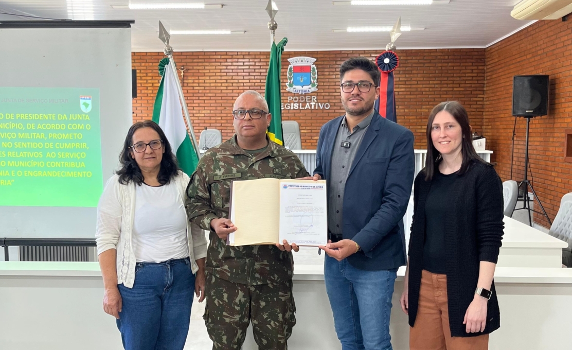 Solenidade de Posse do Prefeito como Presidente da Junta de Serviço Militar 