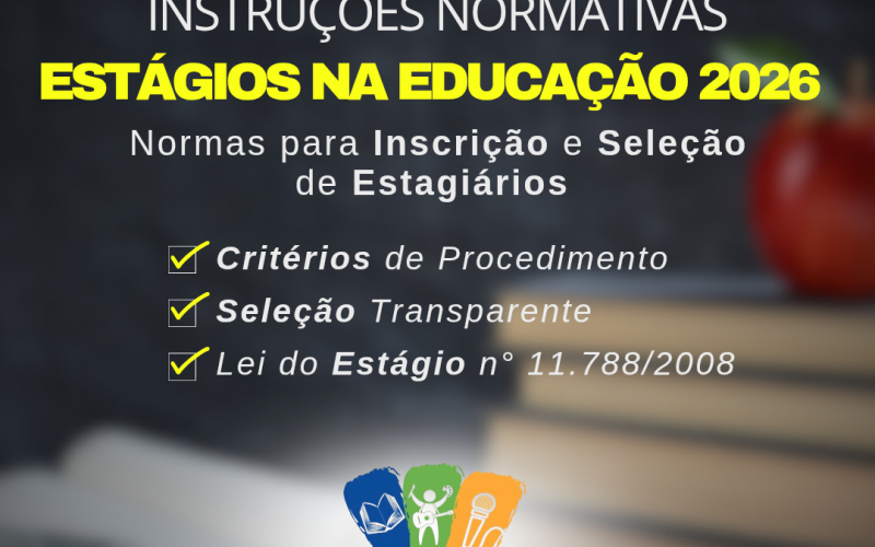 Contratação de estagiários na área de formação para o ano letivo de 2026